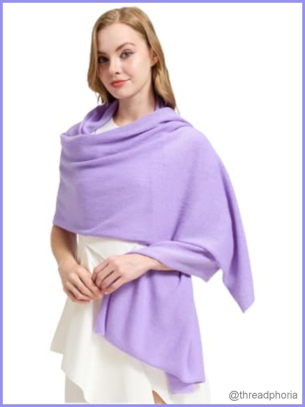 100% Cashmere Wrap Shawl, Large 71" Pashmina, Luxurious Soft Knit, Women's